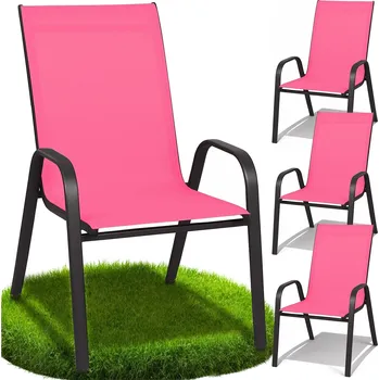 Zahradní židle GoGarden kovová růžová