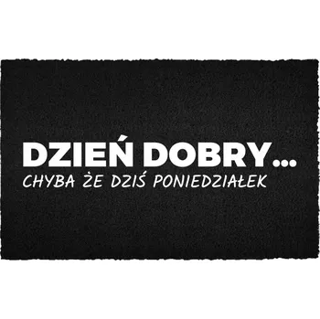 Rohožka KOKOSOVÁ VSTUPNÍ ROHOŽKA NÁPIS DOBRÝ DEN, POKUD NENÍ PONDĚLÍ