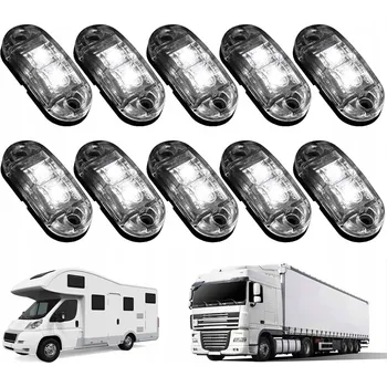 Příslušenství osvětlení automobilu 10x OBRYSOVÉ SVĚTLO LED diodové obrysové světlo + sada šroubků 12/24V