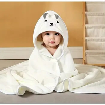 Dětská deka Dětská deka MAKOIA 80 x 80 cm bílá se zvířátky