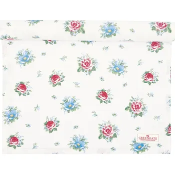 ubrus GREEN GATE Běhoun na stůl Alivia White 45 × 140 cm