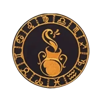 Nažehlovací nášivka - zvěrokruh VODNÁŘ (8,0 x 8,0 cm)