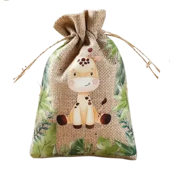 Dárková taška Stahovací sáček - žirafa (9,5 x 15,0 cm)