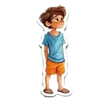 samolepka Samolepky - kreslené postavy I (sada 5 ks)