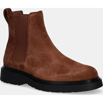 Dámská obuv Kožené kotníkové boty Calvin Klein COMBAT ESS CHELSEA BOOT SU YM0YM01372 hnědá 88X, EUR 44