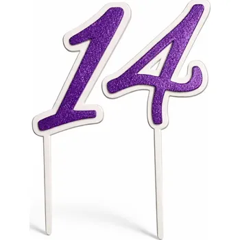 Barevná číslice - plastový zápich - 5