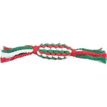 Hračka pro psa Přetahovadlo pro psa Trixie Vánoční Cukroví s provázkem hračka pro psy 24 cm