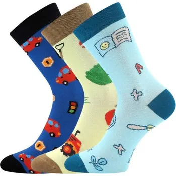 ANDRIE 3PACK chlapecké ponožky Boma - Kaito, mix A Barva: Mix barev, Velikost: 35-38