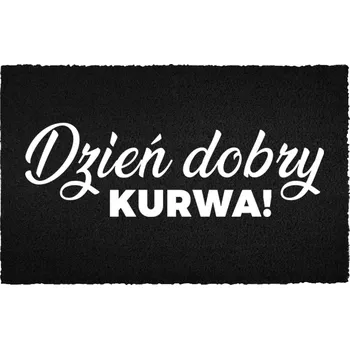 KOKOSOVÁ VSTUPNÍ ROHOŽKA ČERNÁ DO DOMÁCNOSTI | VESELÝ DÁREK KUR*A DEN