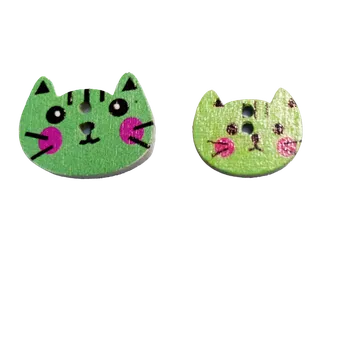 Knoflík Knoflík dřevěný kočičí hlava tyrkys, Velikost: větší