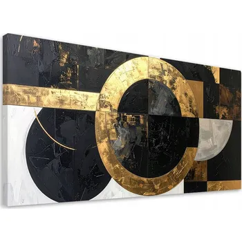 Obraz Obraz do obýváku, kuchyně, kanceláře, Abstrakce textura kruhy tvary 100x50