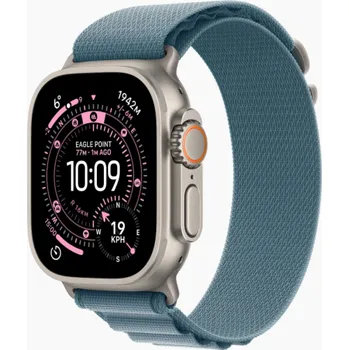 Elektronika Apple Watch Ultra 3 (titan, 49 mm, Alpine Loop hellblau L, Titangehäuse, Cellular)