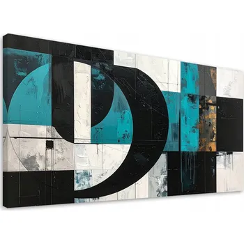 Obraz Obraz do obýváku, ložnice, kanceláře, Geometrické tvary abstrakce 100x50