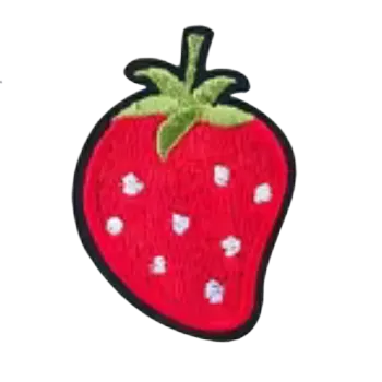 Nažehlovací nášivka - jahoda (3,1 x 4,5 cm)