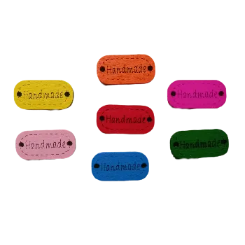 Knoflík Knoflík dřevěný - Hand made (24 x 12 mm), Barva: Modrá