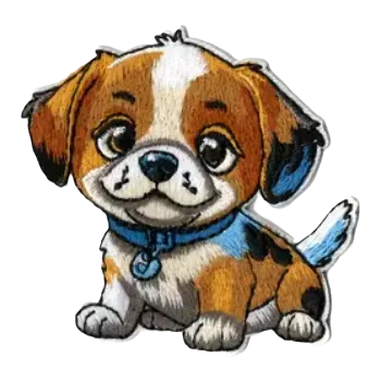 Nažehlovací nášivka - štěně II (7,1 x 6,9 cm)