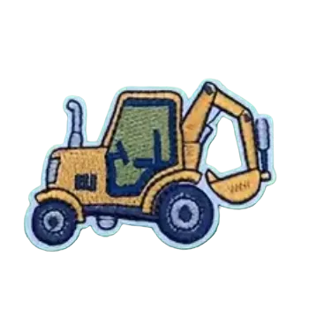 Nažehlovací nášivka - stavební bagr (7,0 x 4,7 cm)