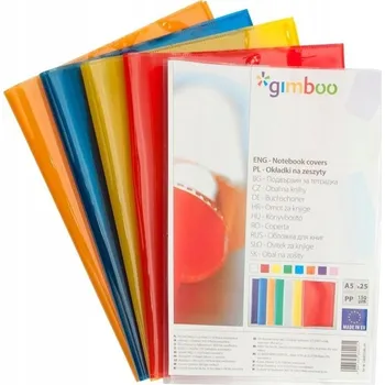 Obal na sešit a5 GIMBOO, křišťálově červený, 25 kusů