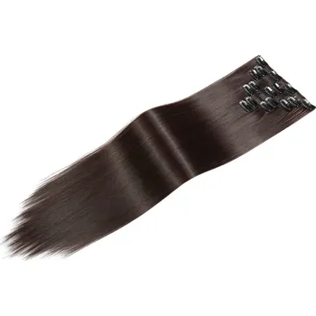 Módní doplněk Clip in vlasy - sada - 57 cm, 7 - dílná, odstín - M2/33 (mix tmavá pralinka/tmavý kaštan)