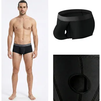 Boxerky Pánské bambusové boxerky Manview černé Velikost: L;L-XL PushUp; Bambusové