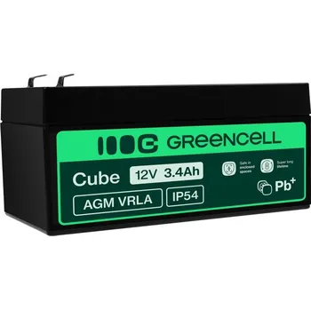 Trakční baterie Green Cell AGM baterie 12V 3.4Ah