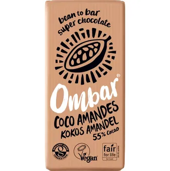 Čokoláda Ombar Bio Raw Čokoláda s kokosem a mandlemi Coco Almond 70g