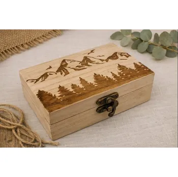 Dřevěná dárková krabička – malé, střední i velké provedení Velikost: 12,5x7x5cm