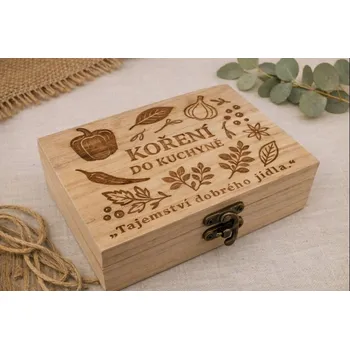 Dárková krabička na koření Velikost: 12,5x7x5cm