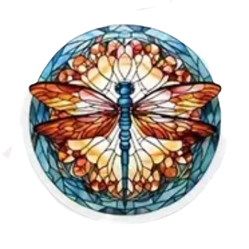 samolepka Samolepky - zvířata a květiny vitráž IV (sada 5 ks)