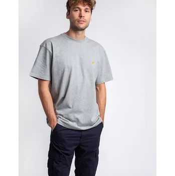Pánské tričko Carhartt WIP S/S Chase T-Shirt Grey Heather/Gold XL