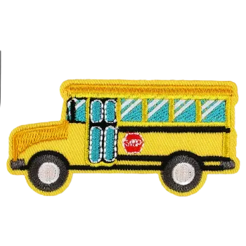Nažehlovací nášivka žlutý autobus