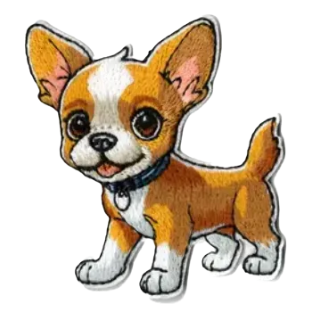 Nažehlovací nášivka - štěně IX (6,2 x 7,2 cm)