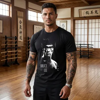 Pánské tričko STRIKER Tričko Bruce Lee Barva: Černá, Velikost: XXL