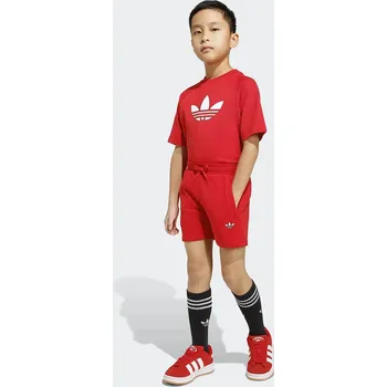 Dětská bavlněná souprava adidas Originals KD5762 červená 29X, vel. 104