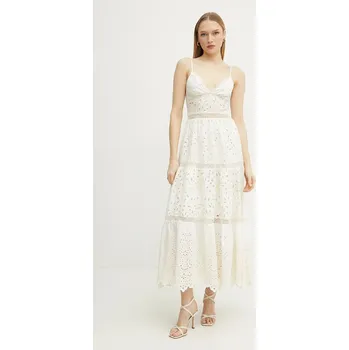 Dámské šaty Bavlněné šaty Ermanno Firenze 56TQ001EN3 bílá 00X, vel. 40