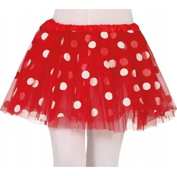 Dámská sukně ČERVENÁ SUKNĚ S BÍLÝMI PUNTÍKY 30 cm. DĚTSKÁ