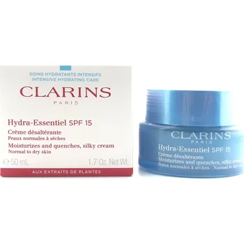 Pleťový krém Rozjasňující pleťový krém Clarins Hydra-Essentiel 15 SPF denní krém 50 ml