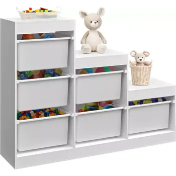 police Regál pyramida TRINIS - bílý - SLEVA 3% s kodem radost25