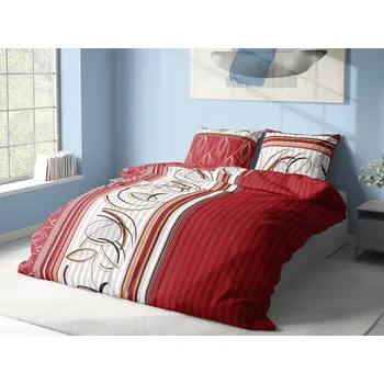 Povlečení Aaryans krepové povlečení Floretta červené 140x200/70x90cm