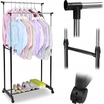 Věšák Stojací věšák na kabáty Gockowiak nerezová ocel v antickém zlatém provedení