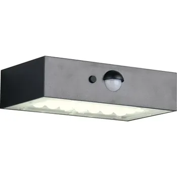 Venkovní osvětlení Trio Leuchten R25129632 ELVAS - LED venkovní solární svítidlo s pohybovým čidlem, LED 3W, 380lm, 4000K, IP65 (Venkovní svítidlo na zeď s čidlem v černé barvě)