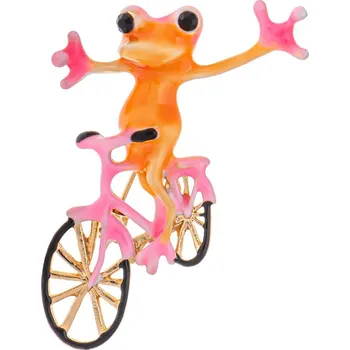 Brož Brož žába na kole růžová 9002010-1