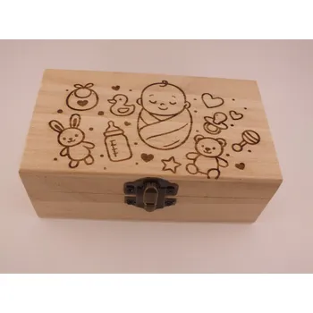 Dřevěná krabička pro miminko Velikost: 12,5x7x5cm