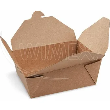 Food box (PAP/PE) nepromastitelný kraft `S` 110 x 89 x 64 mm 700ml [50 ks]