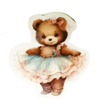 samolepka Samolepky - tančící medvídci V (sada 5 ks)