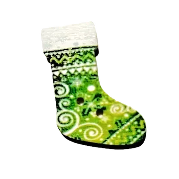 Knoflík Knoflík dřevěný ponožka IX