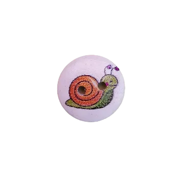 Knoflík Knoflík dřevěný - se šnekem (15 mm)