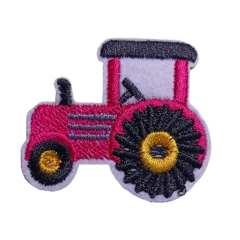 Nášivka nažehlovací traktor růžový tmavý