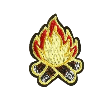 Nažehlovací nášivka - táborák (2,9 x 3,7 cm)