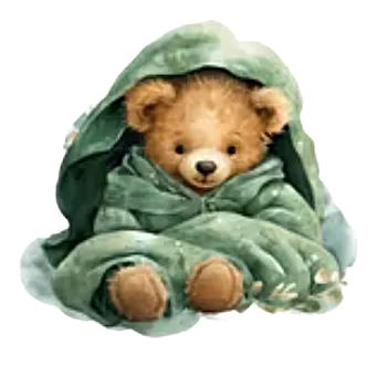 Nažehlovací obrázek - medvědí pohoda IV (9,0 x 8,5 cm)